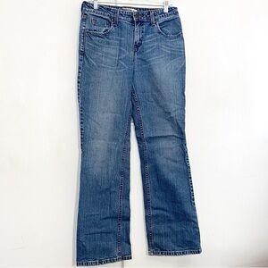 Signature by Levi Strauss Med Wash Blue Flare Jeans Cotton Spandex Size 10 Long